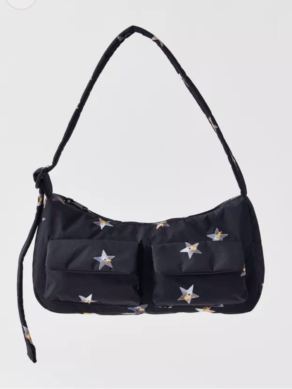 Baggu Cargo Shoulder Bag - Black with stars